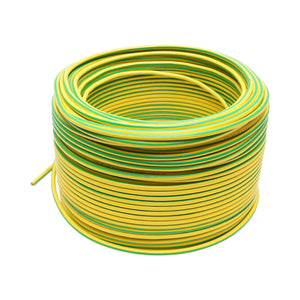 Cavo di messa a terra in rame 10mm giallo-verde MYF H07V-K, isolamento in PVC 450/750V 100m/rotolo
