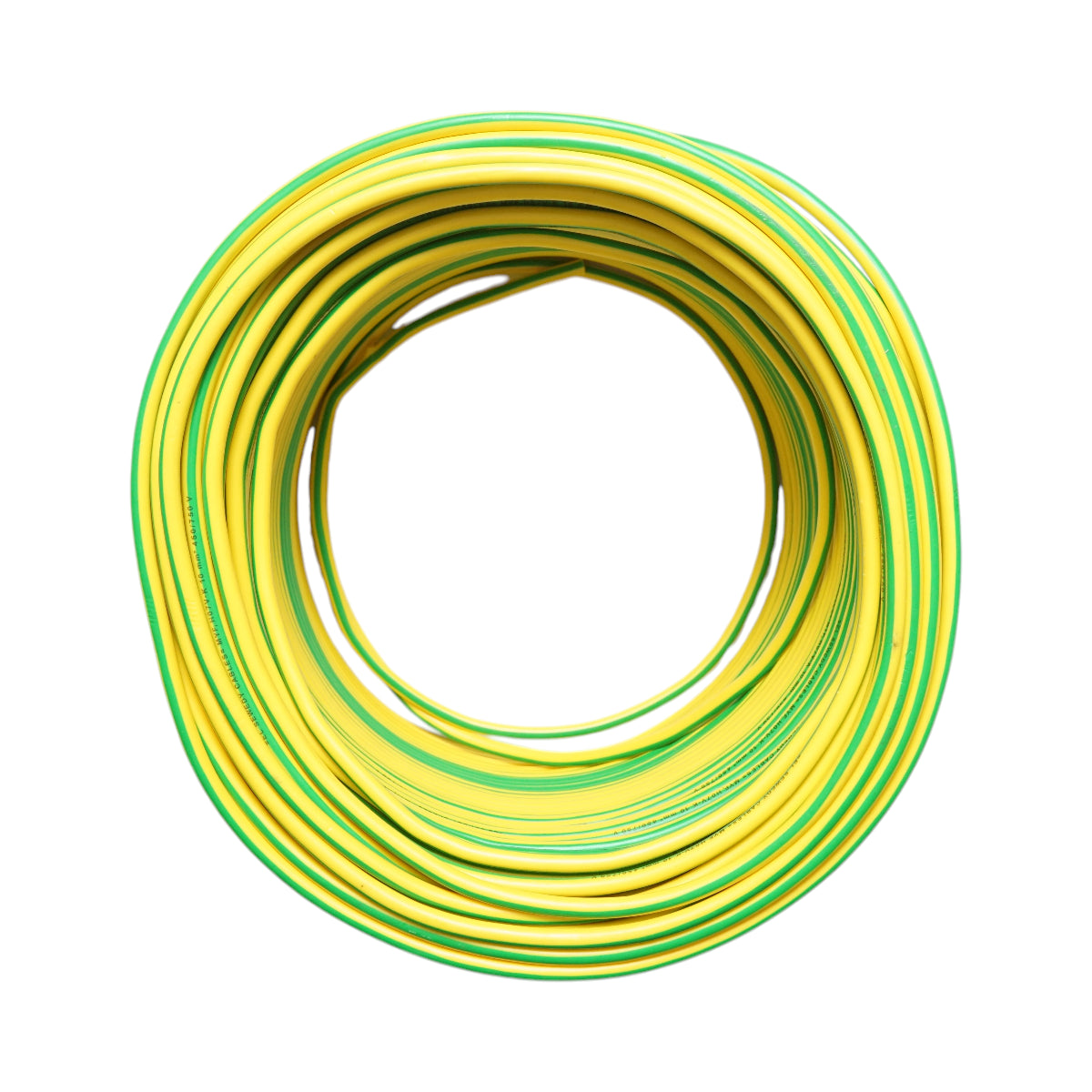 Cavo di messa a terra in rame 10mm giallo-verde MYF H07V-K, isolamento in PVC 450/750V 100m/rotolo