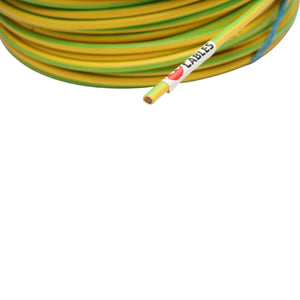 Cavo di messa a terra in rame 16mm giallo-verde MYF H07V-K, isolamento in PVC 450/750V 100m/rotolo