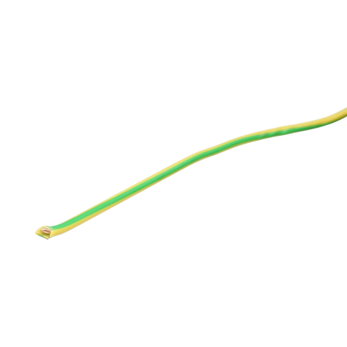 Cavo di messa a terra in rame 2,5 mm giallo-verde FY H07V-U, isolamento in PVC 450/750 V 100 m/rotolo