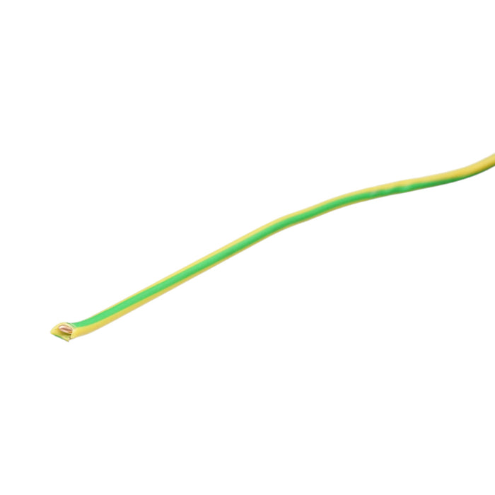 Cavo di messa a terra in rame 2,5 mm giallo-verde FY H07V-U, isolamento in PVC 450/750 V 100 m/rotolo