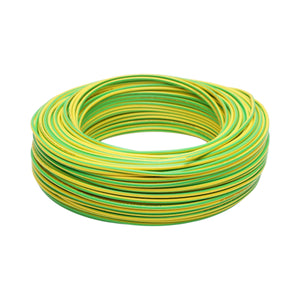 Cavo di messa a terra in rame 2,5 mm giallo-verde MYF H07V-K, isolamento in PVC 450/750 V 100 m/rotolo