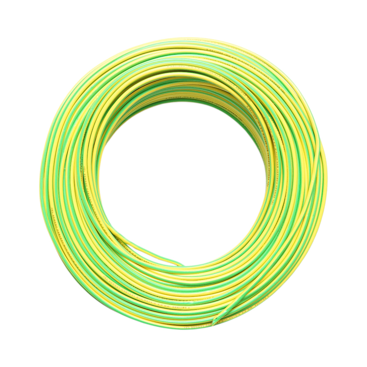 Cavo di messa a terra in rame 2,5 mm giallo-verde MYF H07V-K, isolamento in PVC 450/750 V 100 m/rotolo