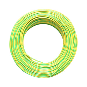 Cavo di messa a terra in rame 2,5 mm giallo-verde MYF H07V-K, isolamento in PVC 450/750 V 100 m/rotolo