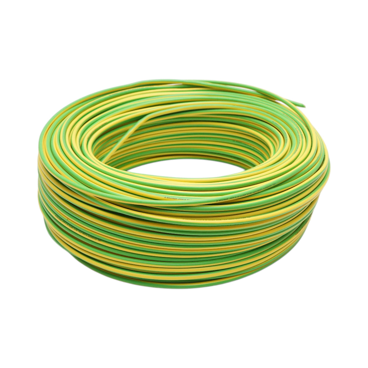 Cavo di messa a terra in rame 4mm giallo-verde MYF H07V-K, isolamento in PVC 450/750V 100m/rotolo