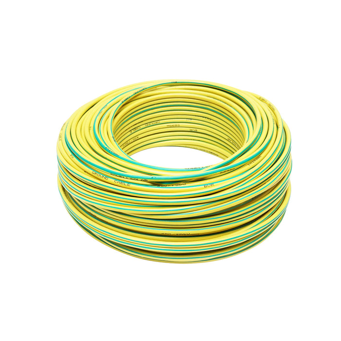 Cavo di messa a terra in rame, 100 m per pannelli solari MYF 1x10 mm, 450/750 V verde giallo