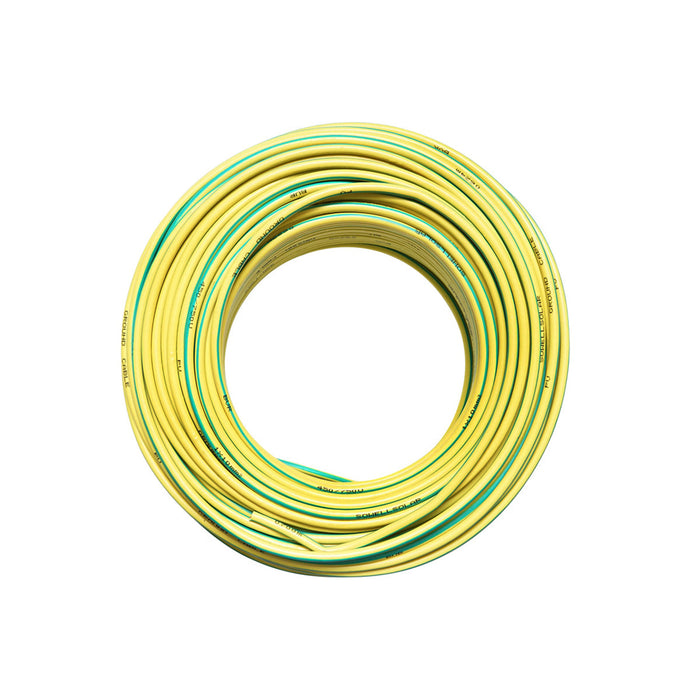 Cavo di messa a terra in rame, 100 m per pannelli solari MYF 1x10 mm, 450/750 V verde giallo