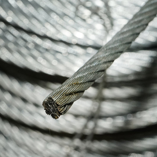 Cavo per verricello in acciaio 6x25 fi 11mm con anima metallica, 80m/rotolo