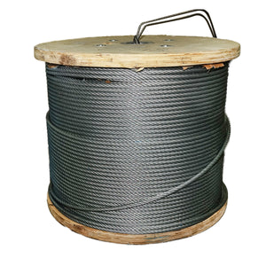 Cavo per verricello in acciaio 6x25 fi 13mm con anima metallica, 1000m/rotolo