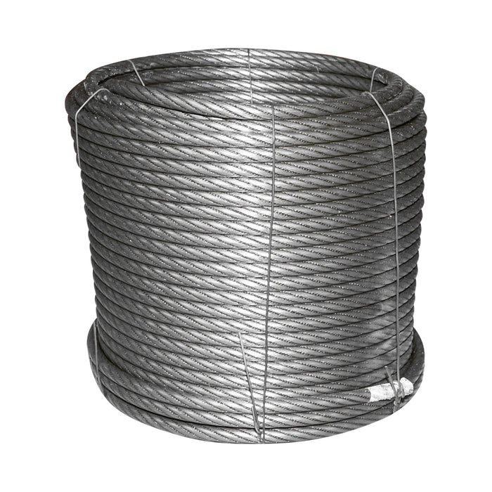 Cavo per verricello in acciaio 6x25, Ø 13mm, 0,95kg/1m, con anima metallica, 40m/rotolo