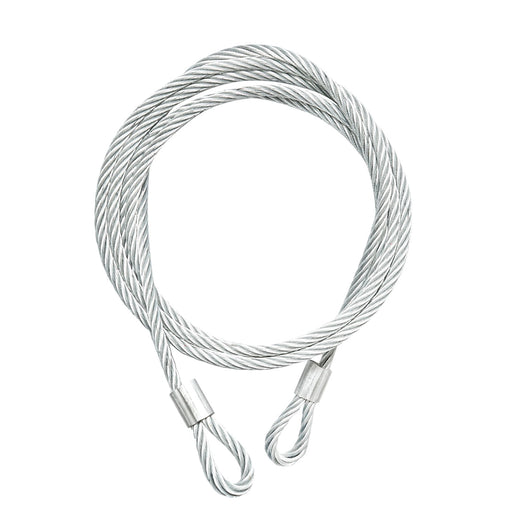 Cavo/fune in acciaio per verricello con spessore di 12 mm e lunghezza di 4 m con anelli per il traino o il sollevamento
