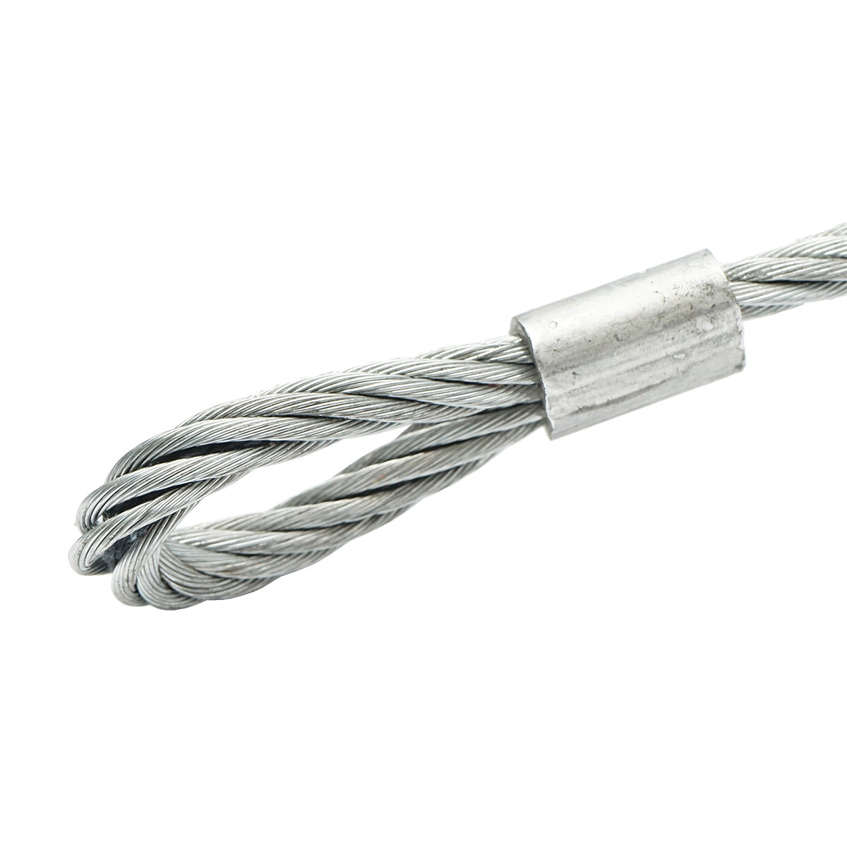 Cavo/fune in acciaio per verricello con spessore di 12 mm e lunghezza di 4 m, gancio e anello per il traino o il sollevamento