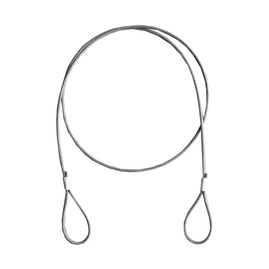 Cavo/fune in acciaio per verricello con spessore di 14 mm e lunghezza di 5 m con anelli per il traino o il sollevamento