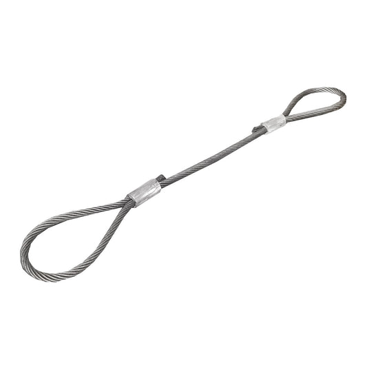 Cavo/fune in acciaio per verricello con spessore di 16 mm e lunghezza di 1 m con anelli per il traino o il sollevamento