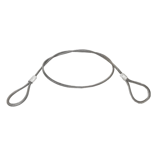 Cavo/fune in acciaio per verricello con spessore di 16 mm e lunghezza di 4 m con anelli per il traino o il sollevamento