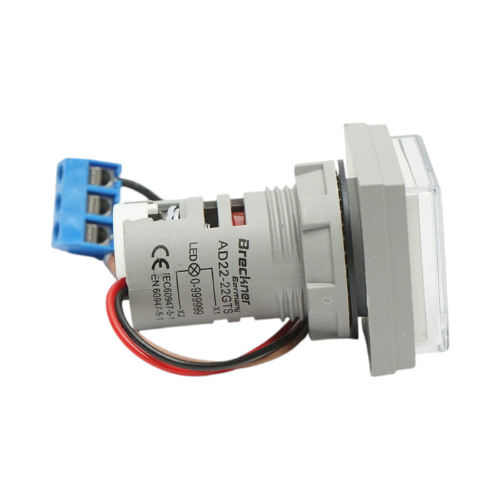 Contatore digitale a LED bianco 0-999999, 220V/380V AC Ø 22mm Breckner Germany