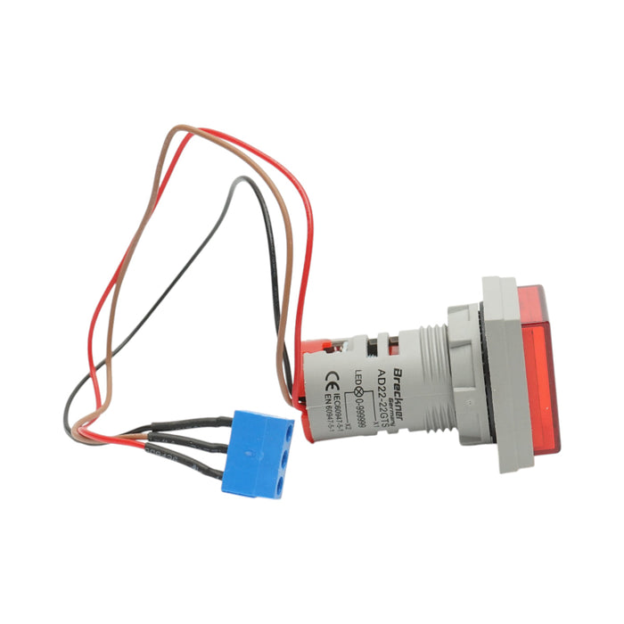 Contatore indicatore digitale LED rosso 0-999999, 220V/380V AC Ø 22mm Breckner Germany
