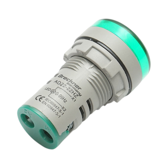 Indicatore di frequenza digitale amperometro LED verde 0-99Hz Ø 22mm Breckner Germany
