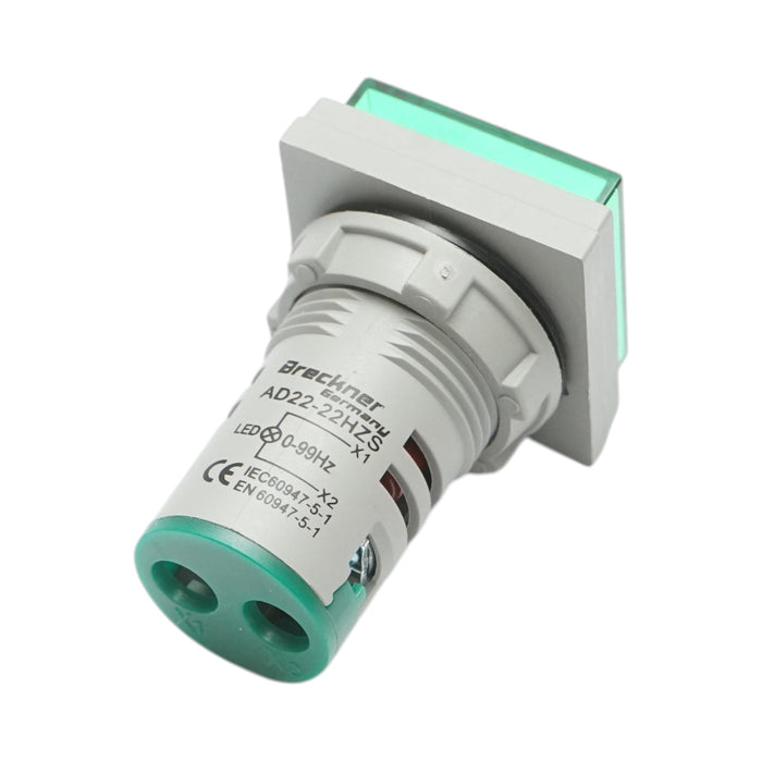 Indicatore di frequenza digitale LED verde 0-99Hz Ø 22mm Breckner Germany
