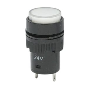 Indicatore di segnale industriale LED bianco 24V Ø 16mm Breckner Germany