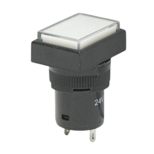 Indicatore di segnale industriale LED bianco 24V Ø 16mm quadrato Breckner Germany