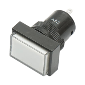 Indicatore di segnale industriale LED bianco 24V Ø 16mm quadrato Breckner Germany