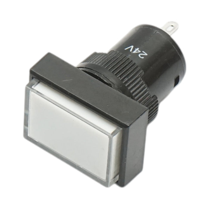 Indicatore di segnale industriale LED bianco 24V Ø 16mm quadrato Breckner Germany