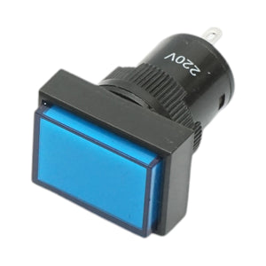 Indicatore di segnale industriale LED blu 220V Ø 16mm quadrato Breckner Germany