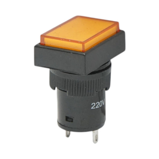 Indicatore di segnale industriale LED giallo 220V Ø 16mm quadrato Breckner Germany