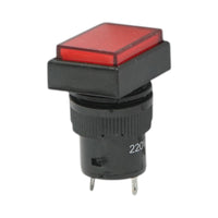 Indicatore di segnale industriale LED rosso 220V Ø 16mm quadrato Breckner Germany