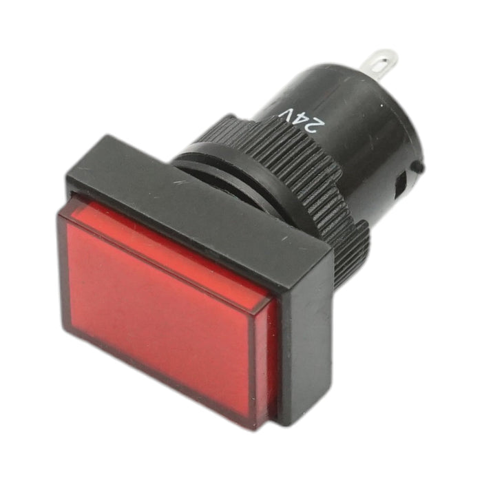 Indicatore di segnale industriale LED rosso 24V Ø 16mm quadrato Breckner Germany