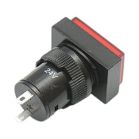 Indicatore di segnale industriale LED rosso 24V Ø 16mm quadrato Breckner Germany