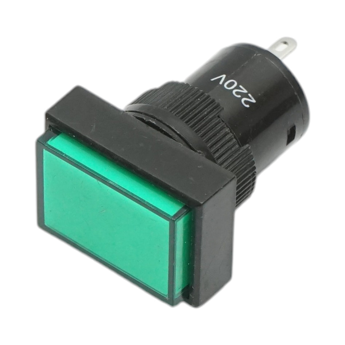 Indicatore di segnale industriale LED verde 220V Ø 16mm quadrato Breckner Germany