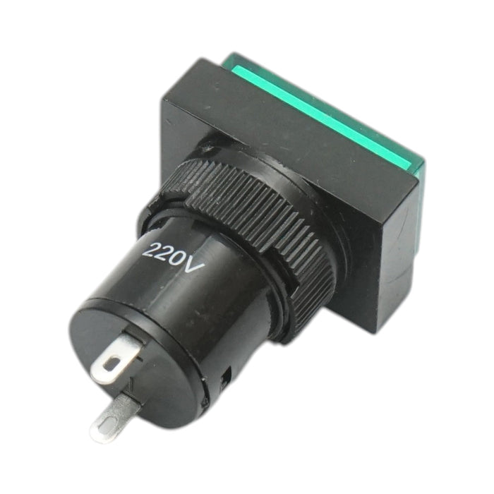 Indicatore di segnale industriale LED verde 220V Ø 16mm quadrato Breckner Germany