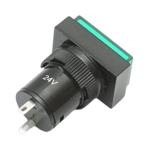 Indicatore di segnale industriale LED verde 24V Ø 16mm quadrato Breckner Germany