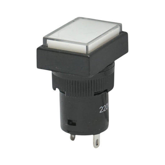 Indicatore di segnale LED industriale bianco 220V Ø 16mm quadrato Breckner Germany