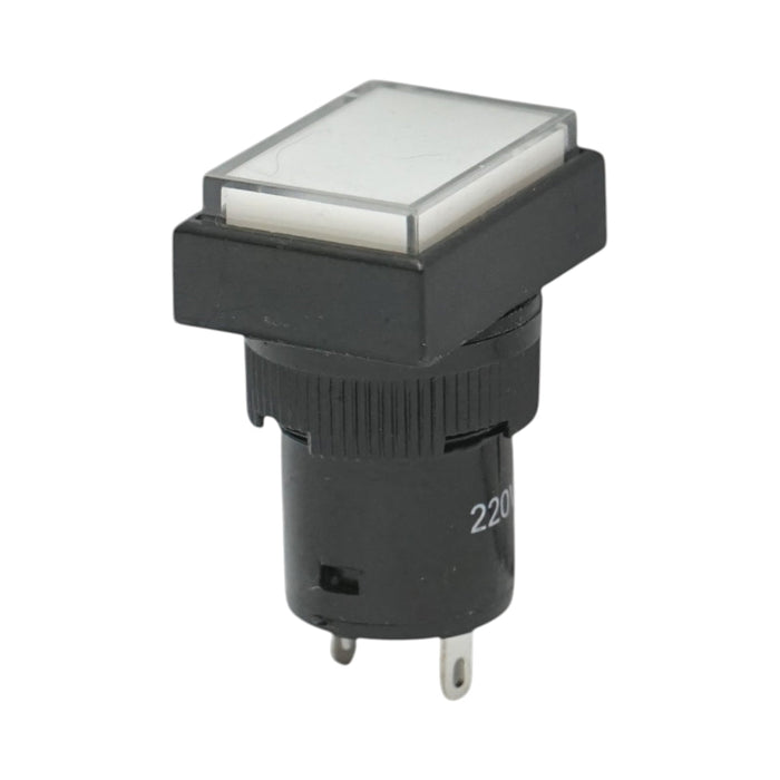 Indicatore di segnale LED industriale bianco 220V Ø 16mm quadrato Breckner Germany