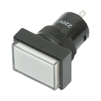 Indicatore di segnale LED industriale bianco 220V Ø 16mm quadrato Breckner Germany