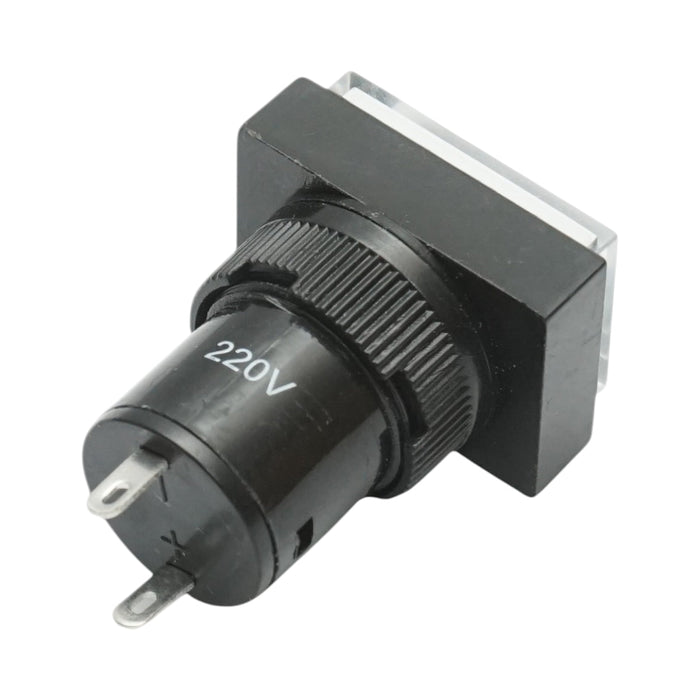 Indicatore di segnale LED industriale bianco 220V Ø 16mm quadrato Breckner Germany