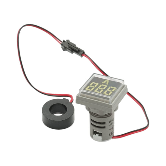 Indicatore digitale amperometro a LED bianco 0-100A, 220V/380V Ø 22mm Breckner Germany