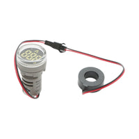 Indicatore digitale amperometro a LED bianco 0-100A, 220V/380V Ø 22mm Breckner Germany