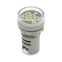 Indicatore digitale amperometro a LED bianco 50-500V AC Ø 22mm Breckner Germany