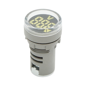 Indicatore digitale amperometro a LED bianco 50-500V AC Ø 22mm Breckner Germany