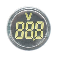 Indicatore digitale amperometro a LED bianco 50-500V AC Ø 22mm Breckner Germany