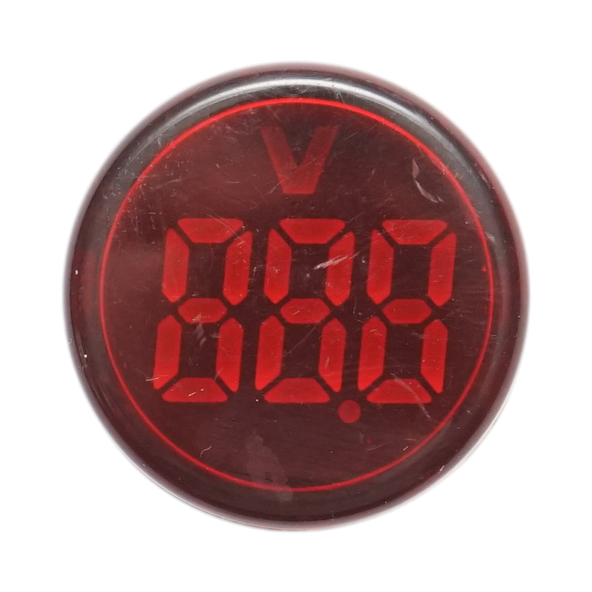 Indicatore digitale amperometro a LED rosso 50-500V AC Ø 22mm Breckner Germany