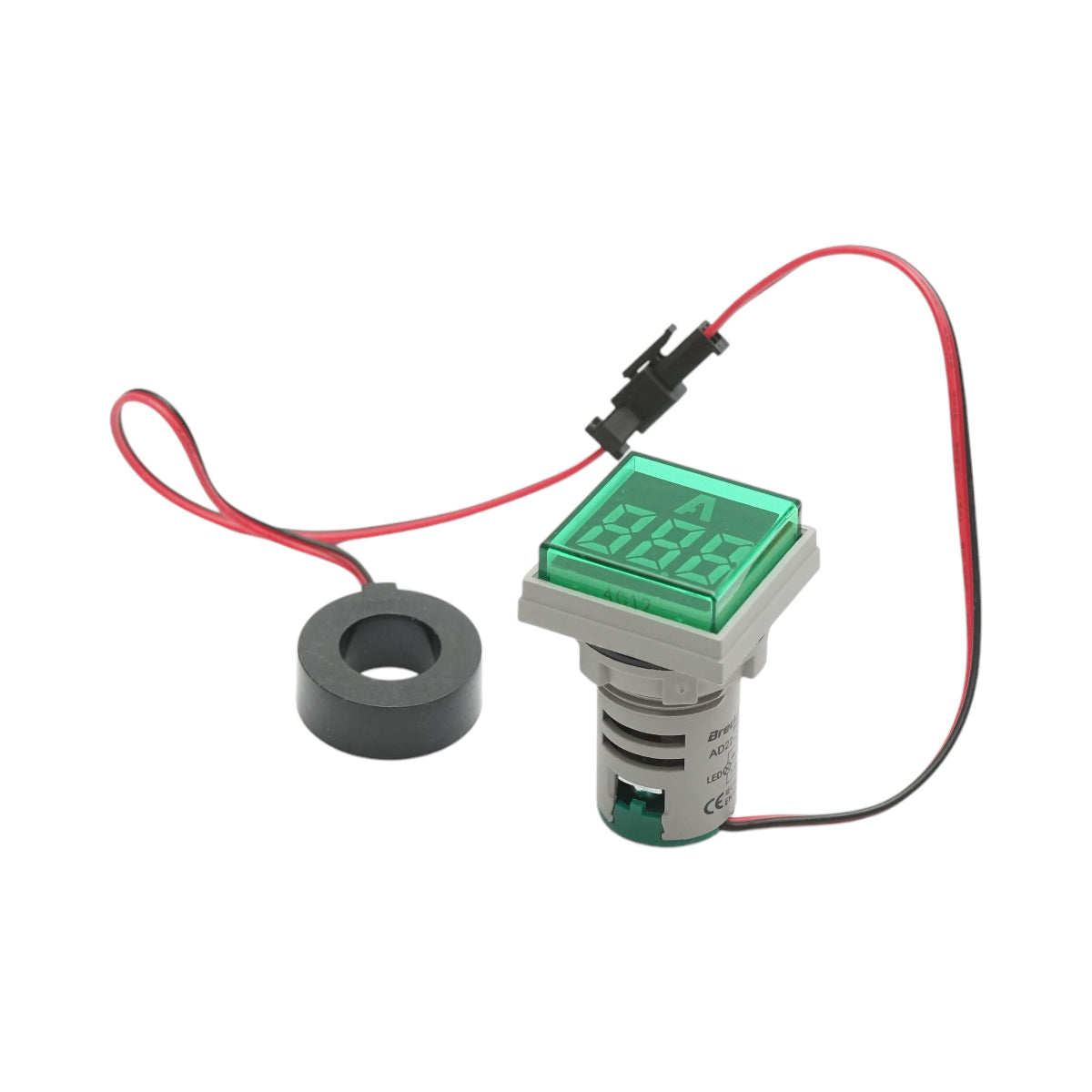 Indicatore digitale amperometro a LED verde 0-100A, 220V/380V Ø 22mm Breckner Germany