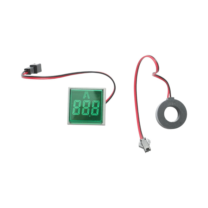 Indicatore digitale amperometro a LED verde 0-100A, 220V/380V Ø 22mm Breckner Germany