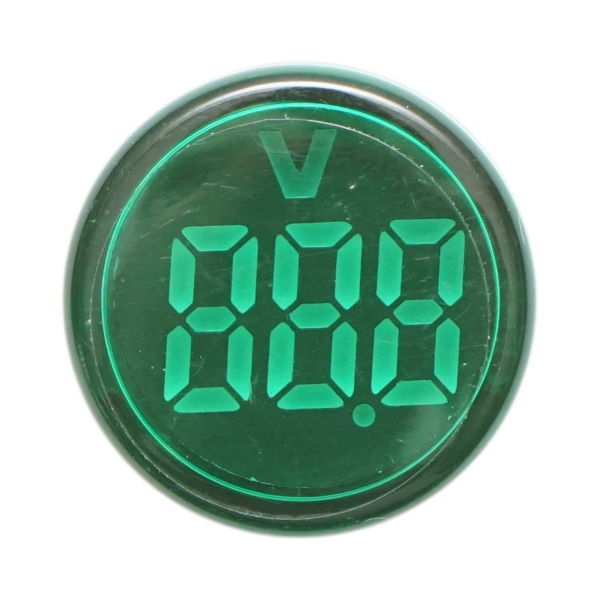 Indicatore digitale amperometro a LED verde 50-500V AC Ø 22mm Breckner Germany