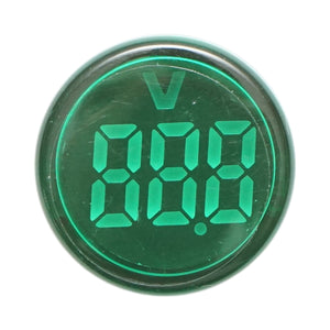 Indicatore digitale amperometro a LED verde 50-500V AC Ø 22mm Breckner Germany