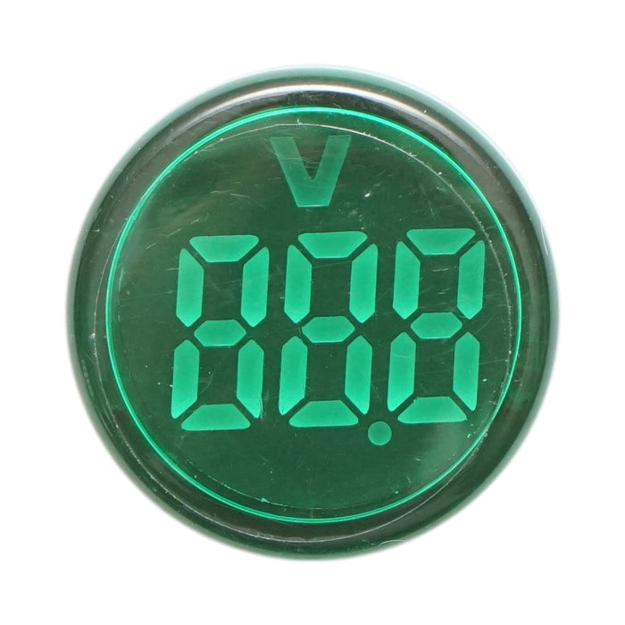 Indicatore digitale amperometro a LED verde 50-500V AC Ø 22mm Breckner Germany